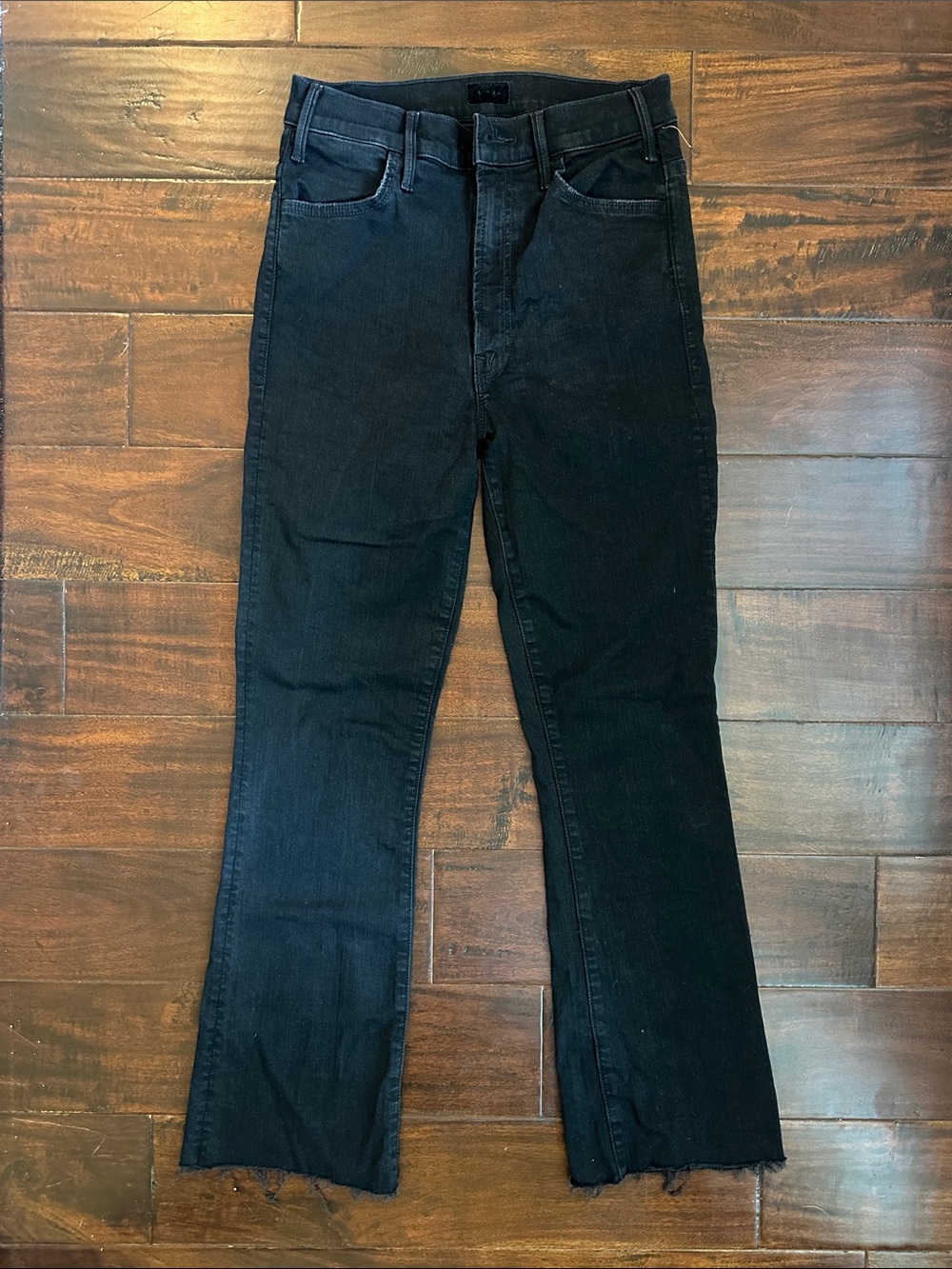 MOTHER The Hustler High-Rise Ankle Fray Jeans